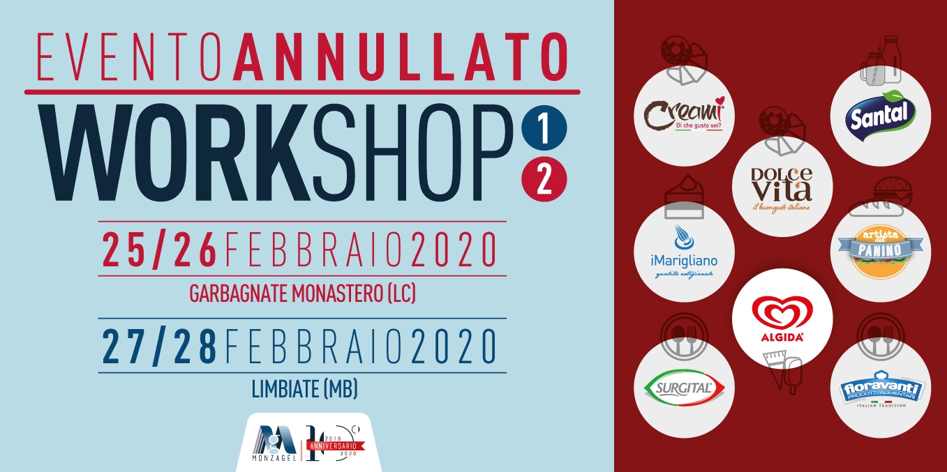 WORKSHOP ANNULLATI!